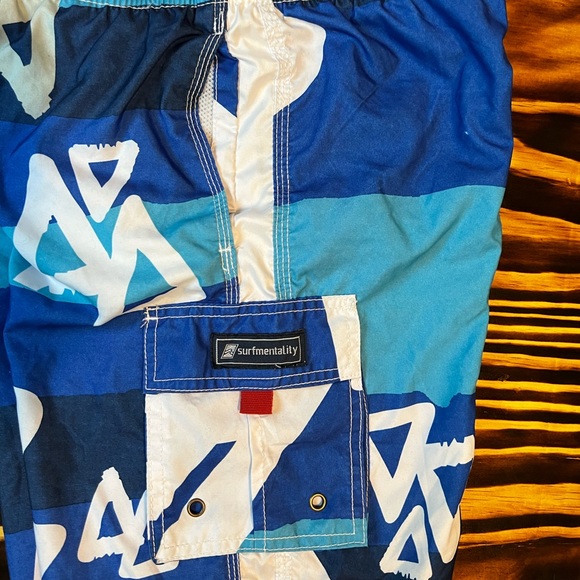 Surf Mentality Mens Swim Trunks | Pristine Condition, Size SM | Lots of Pockets - Picture 3 of 6